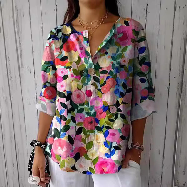 Vintage Floral Blouse 