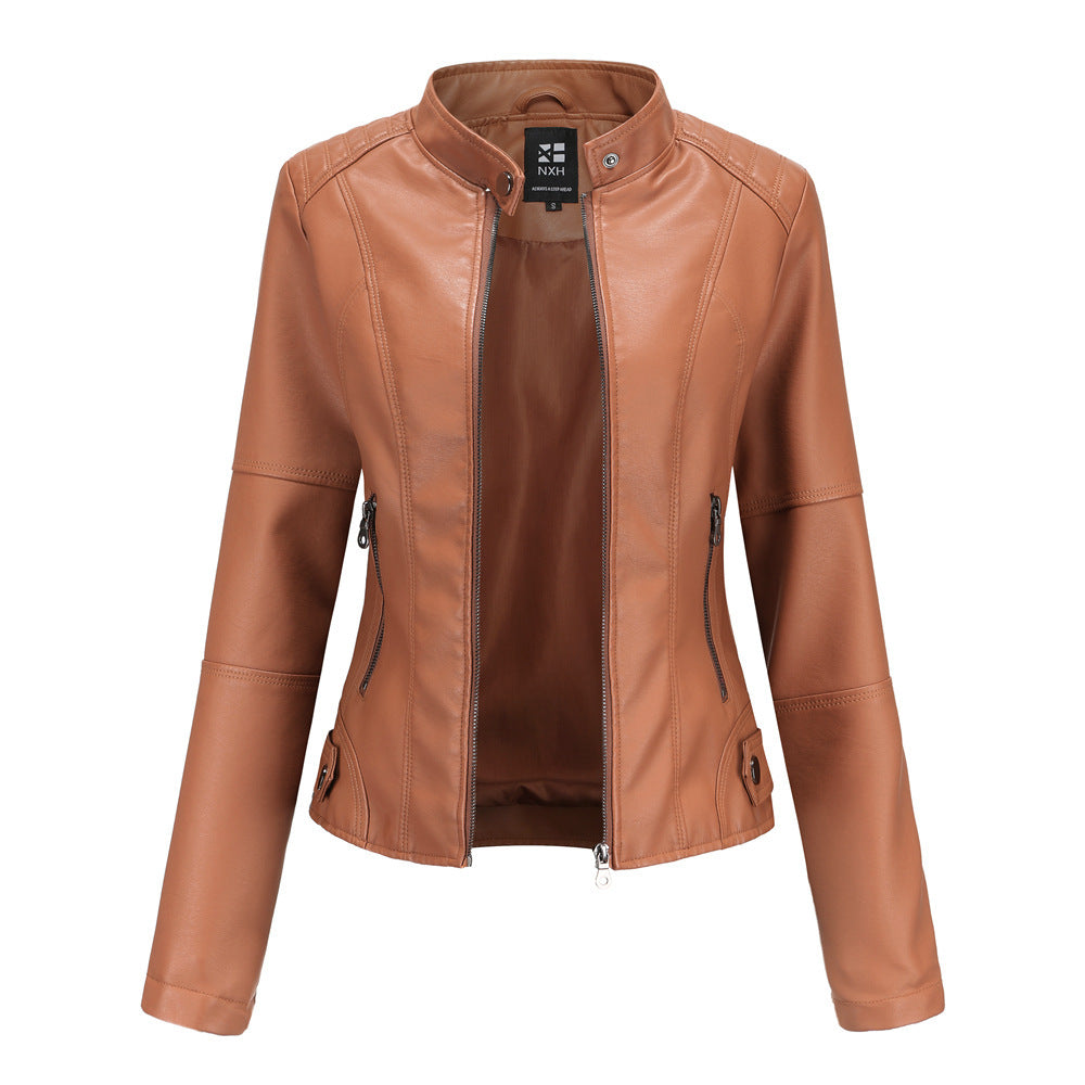 Alva - Elegant women's leather jacket