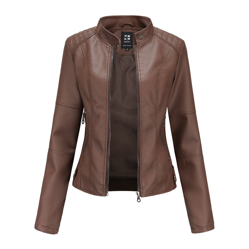 Alva - Elegant women's leather jacket