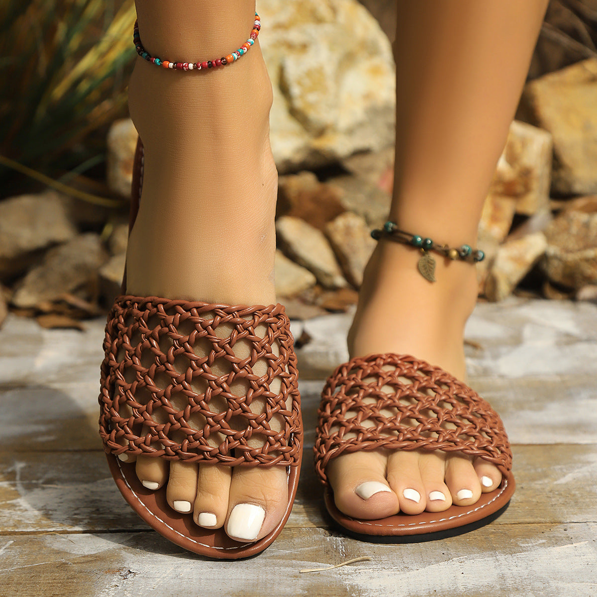 Women's Woven Mesh Slippers