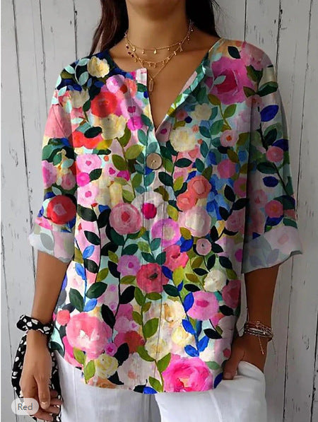 Blusa Vintage a Fiori