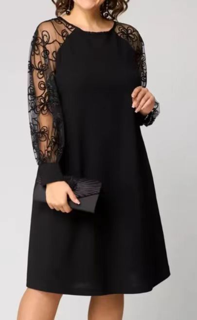 Elegant Stitching Lace Skirt Dress