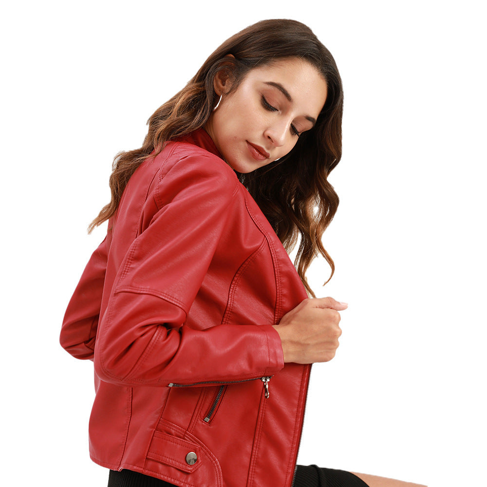 Alva - Elegant women's leather jacket