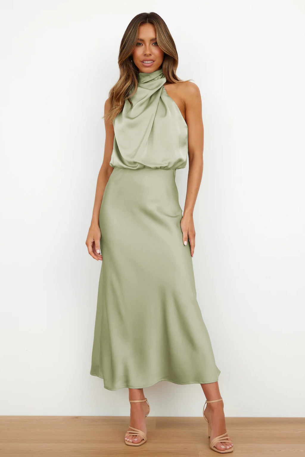 Francesca Luxe™ Elegant Midi Dress for Special Events 