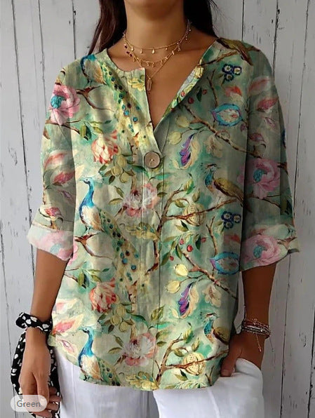 Vintage Floral Blouse 