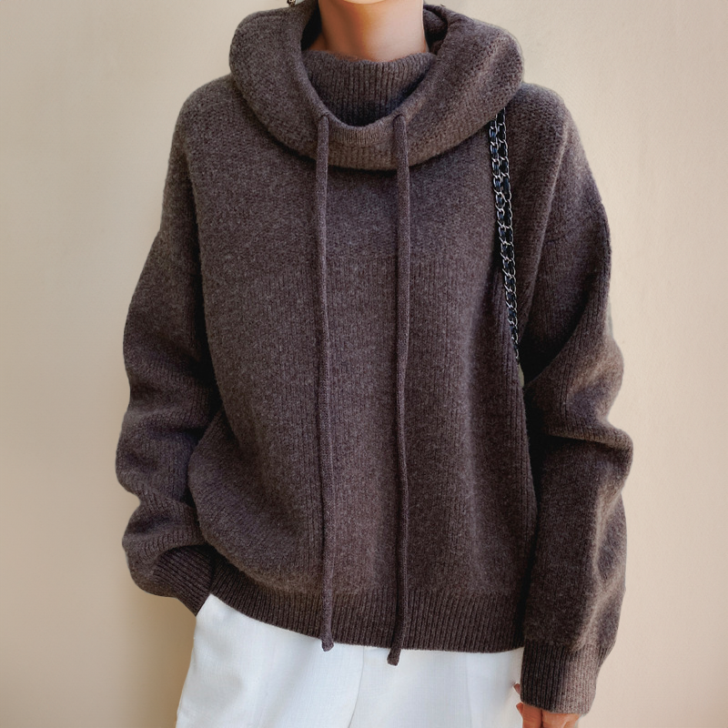 Felpa con cappuccio oversize in maglia