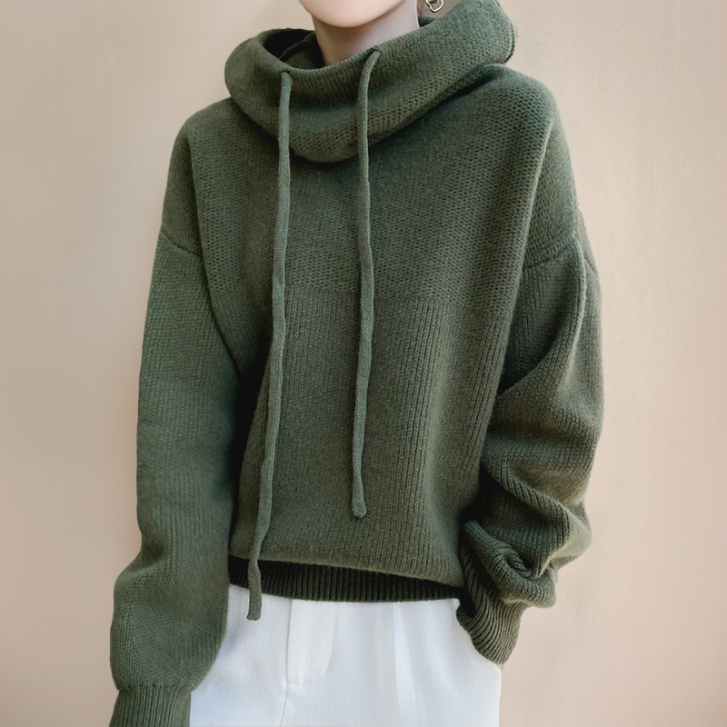 Oversized Knit Hoodie