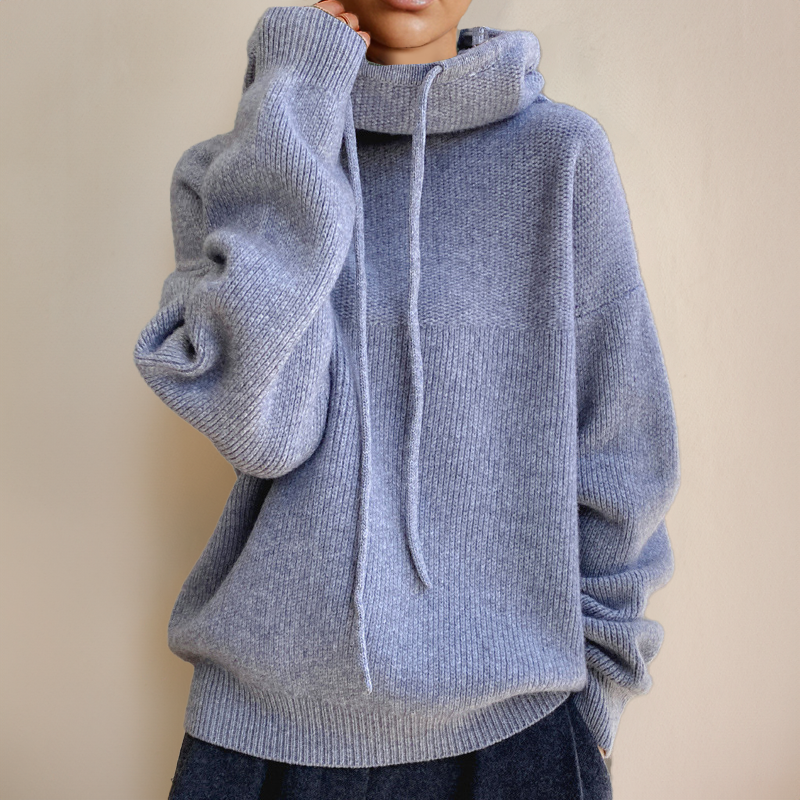 Oversized Knit Hoodie