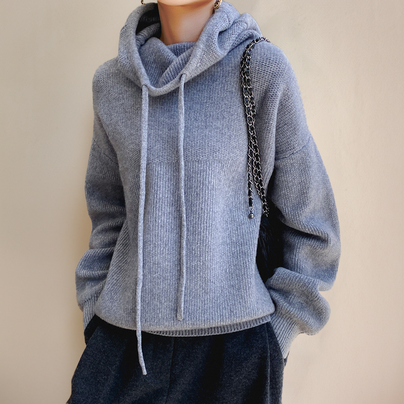 Oversized Knit Hoodie