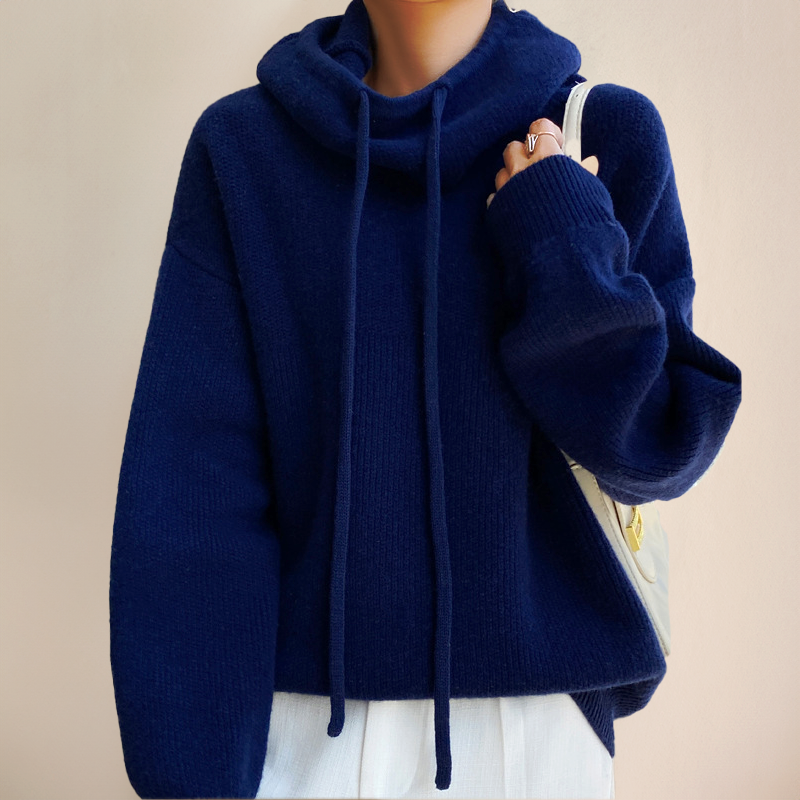 Oversized Knit Hoodie